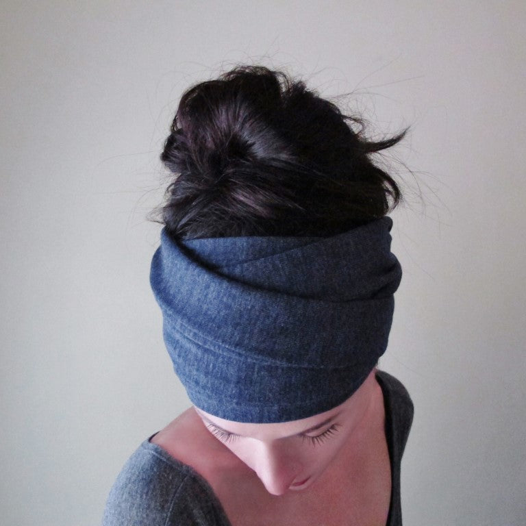 Denim best sale head scarf