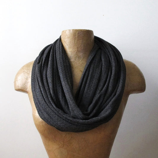 ecoshag soot gray infinity scarf