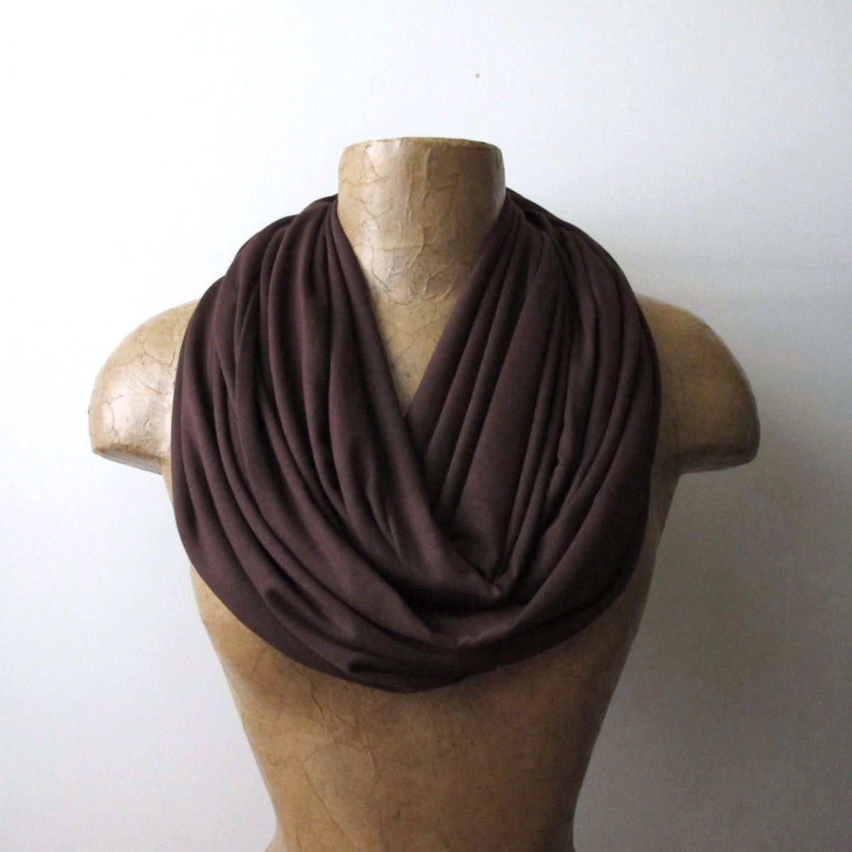 classic brown ecoshag infinity scarf