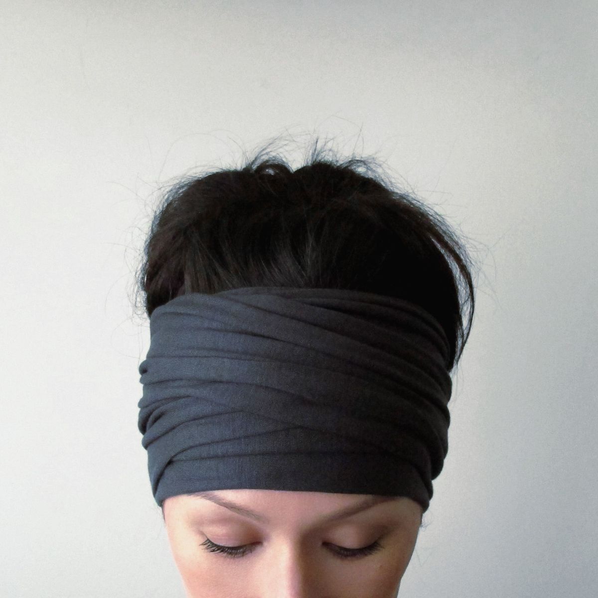 dark gray head wrap ecoshag