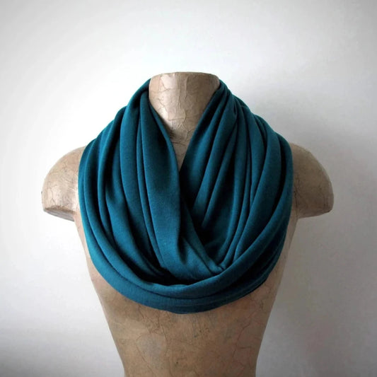 teal blue infinity scarf