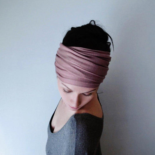 rosy brown head scarf