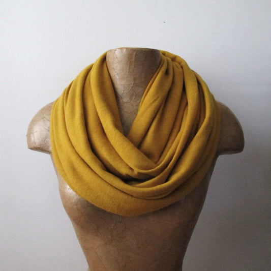 ecoshag saffron yellow infinity scarf