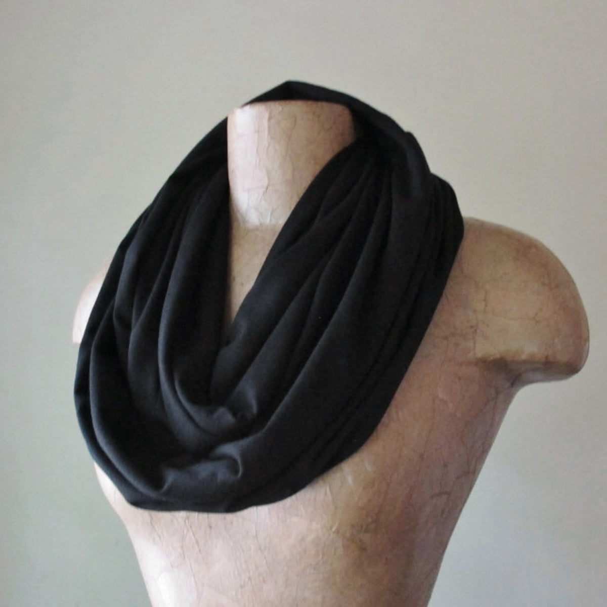 black ecoshag jersey infinity scarf